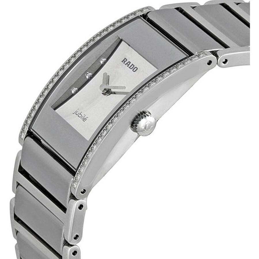 Rado Integral Silver Dial Diamond Ladies Watch R20733712 Integral
