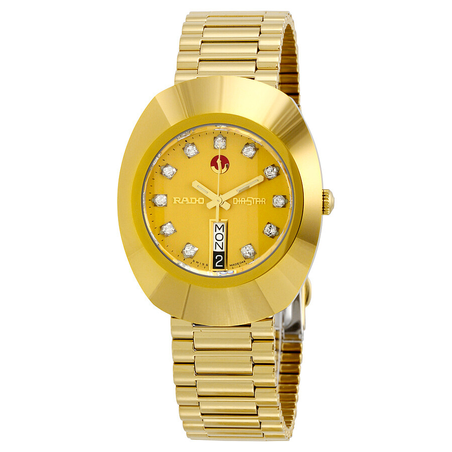 Rado DiaStar Original Jubile Gold Automatic Gold Dial Gold PVD Men's Watch  R12413493