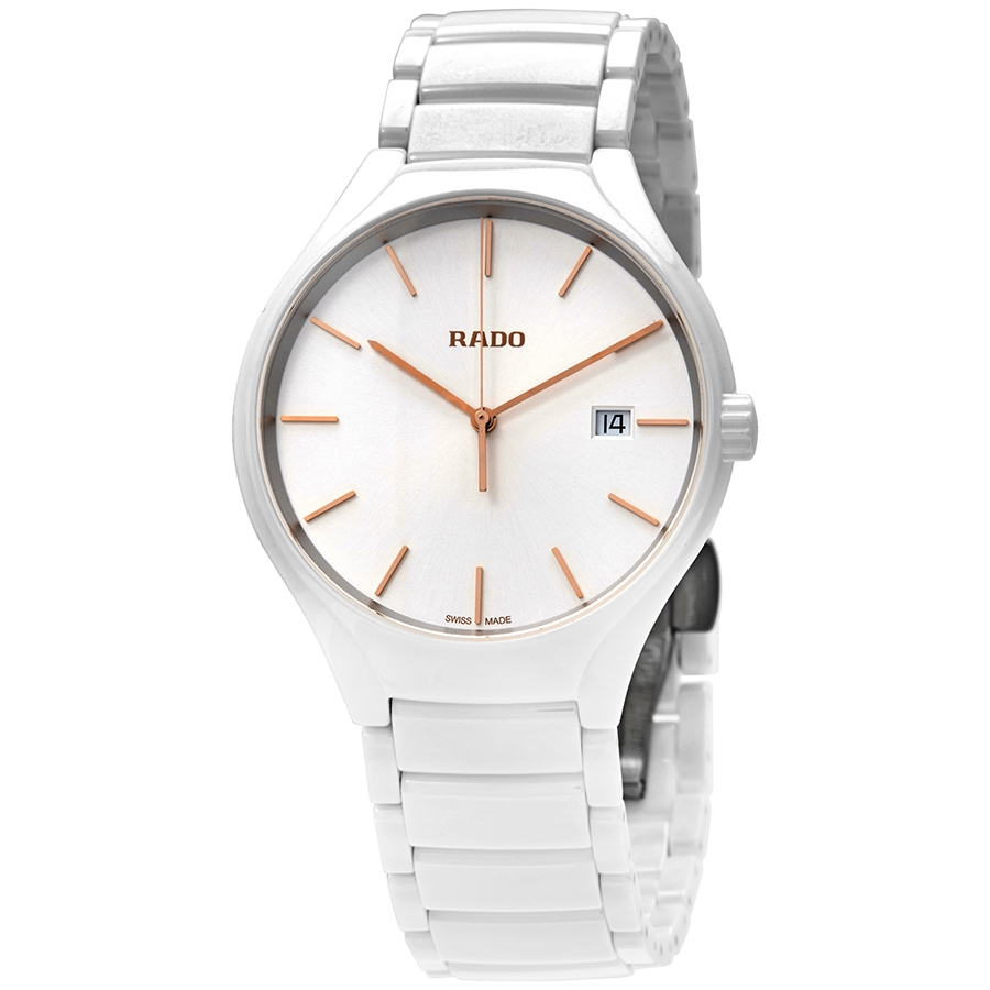 Rado True Quartz White Dial White Ceramos Men's Watch R27240102