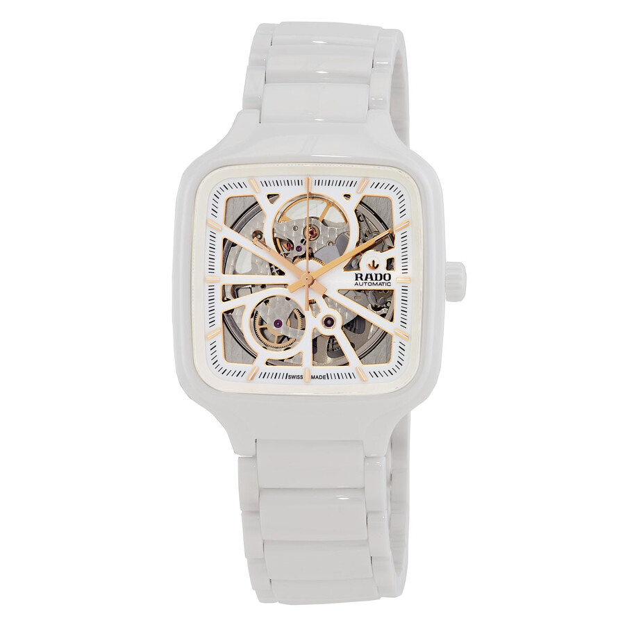 Rado True Square Open Heart Automatic White Dial Unisex Watch