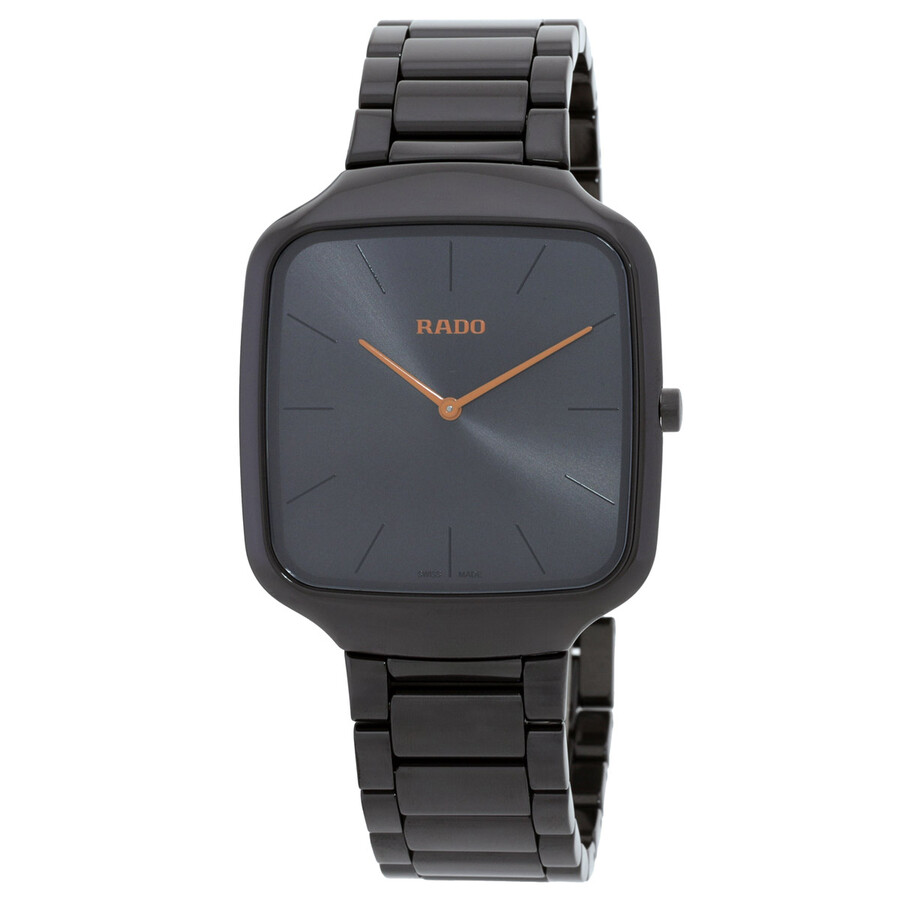 RADO クォーツ時計 ブラック スクエア rado-true-square-thinline-