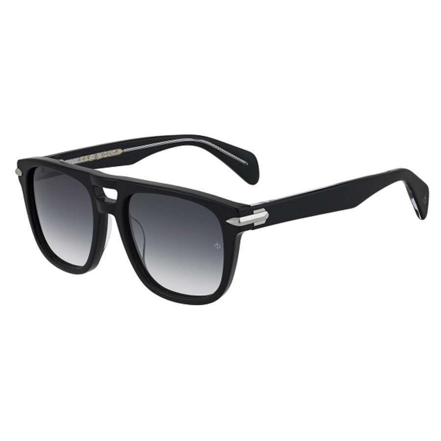 Rag And Bone Rag & Bone Men's Black Oval Sunglasses RNB5005/S08079O53