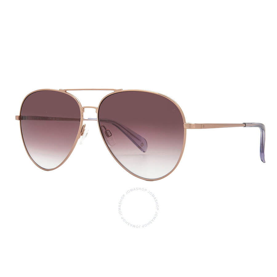 Rag & Bone Rag And Bone Pink Gradient Pilot Men's Sunglasses Rnb5052/g/s 0au2/3x 59
