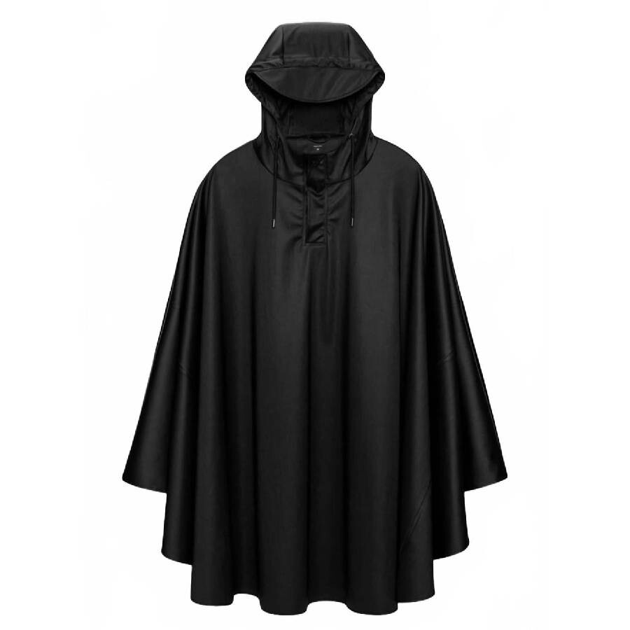 Black Loose-Fit Cape