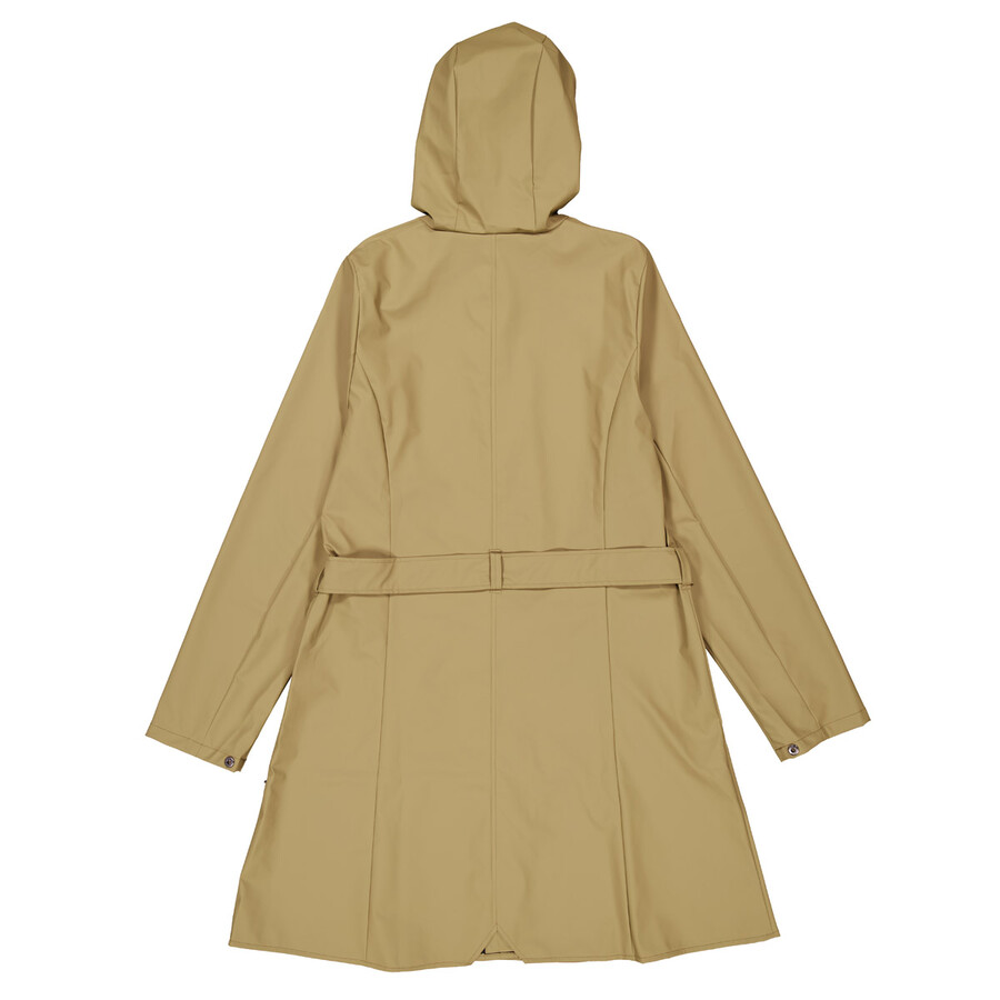 Curve Hooded Belted Waterproof Jacket