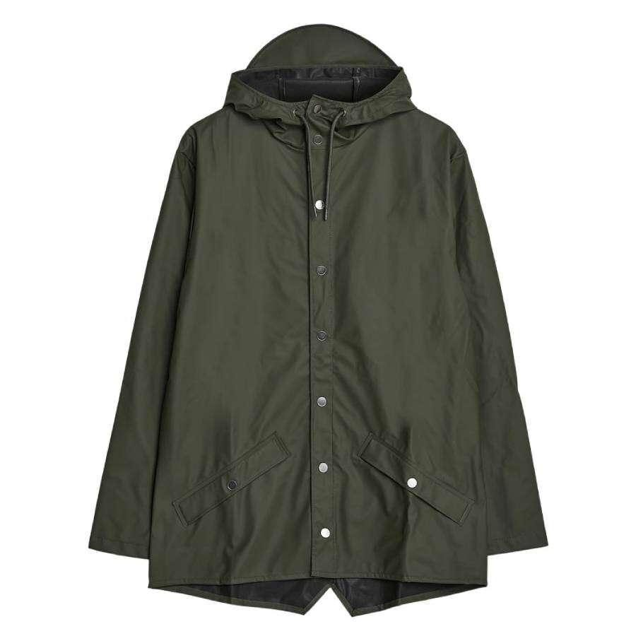 Green Waterproof Hooded Rain Jacket