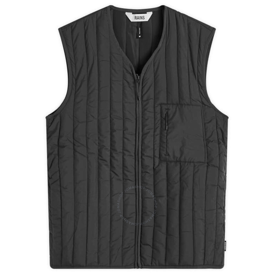 Rains Men's Black Banja Quilted Liner Vest In Black