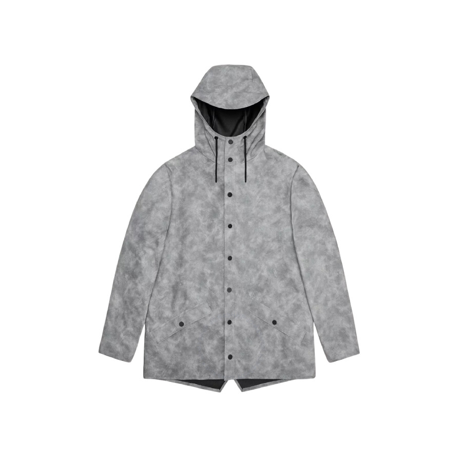 Rains Men's Grey Distressed Waterproof Short Jacket In Grey