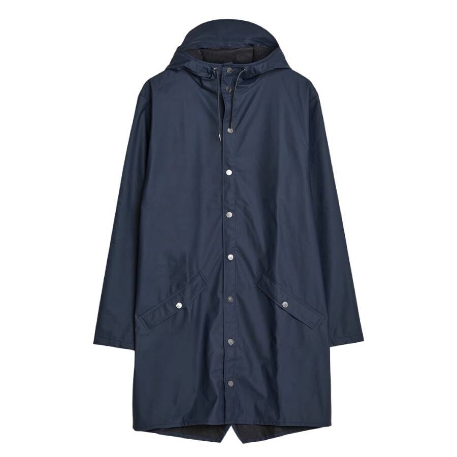 Navy Lightweight Waterproof Long Jacket