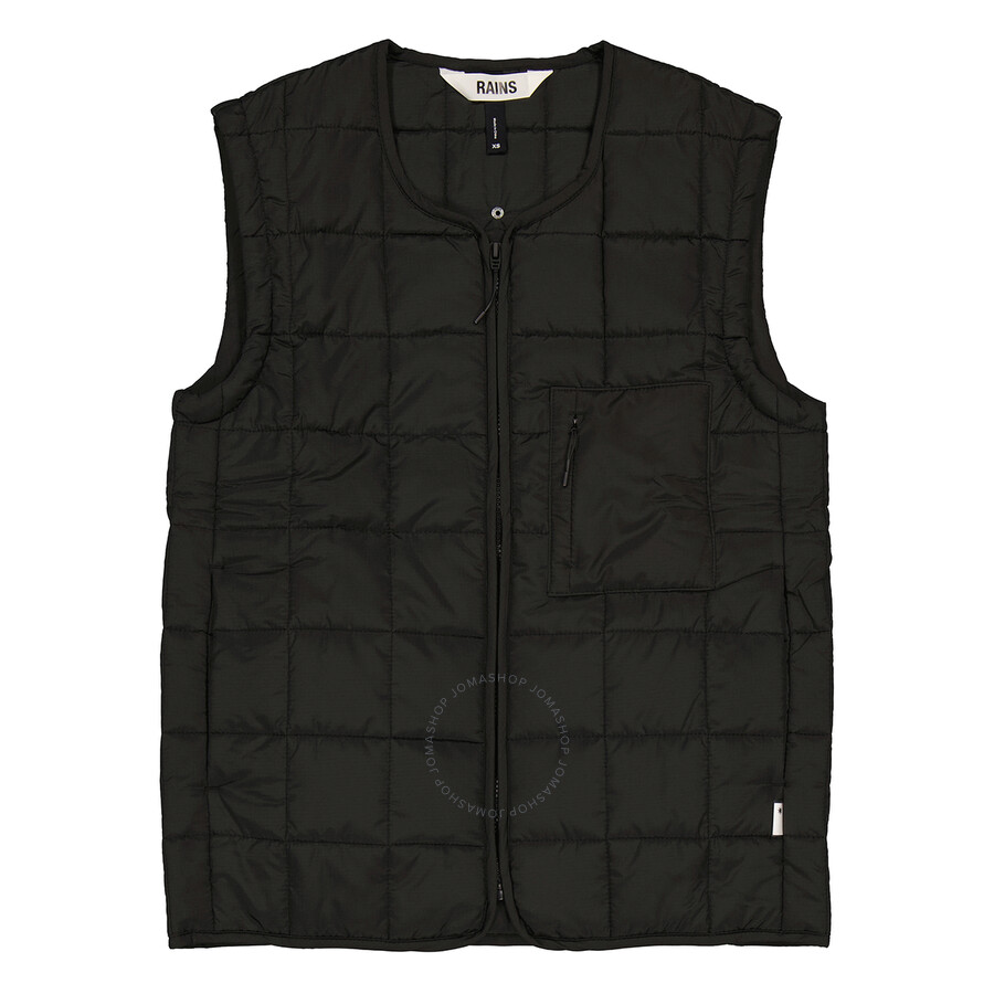 Rains Giron Liner Vest In Black In Black