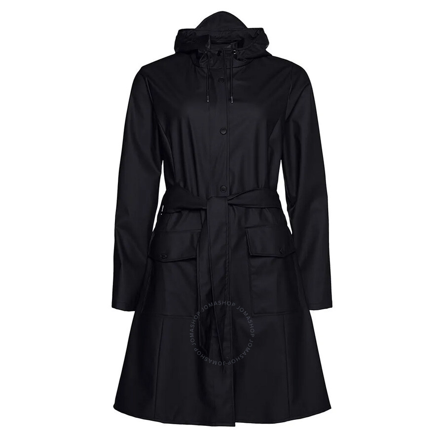 Rains Waterproof Curve W Jacket - Black In Black