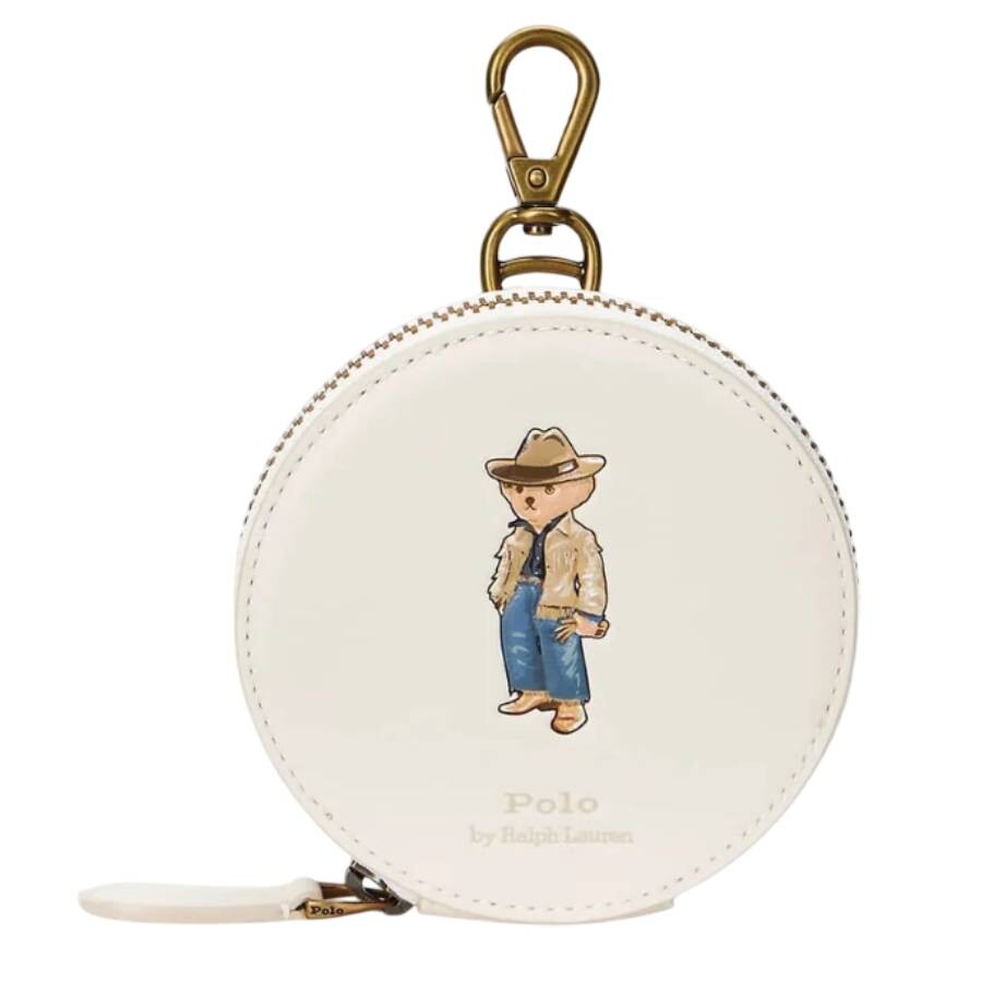 Polo Ralph Lauren Ralph Lauren Polo Bear Leather Coin Pouch In White