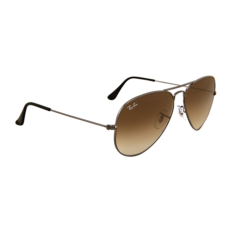 Ray Ban Aviator Gradient Light Brown Gradient Aviator Unisex Sunglasses Rb3025 004/51 58 In Brown