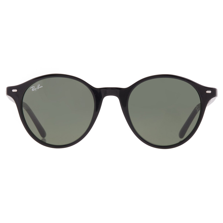 Ray Ban Bernard Sunglasses Black Frame Green Lenses 51-20 In Black