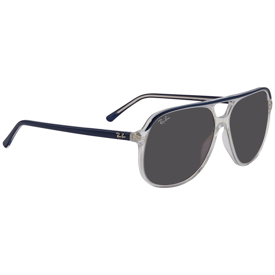 Ray Ban Bill Dark Grey Square Unisex Sunglasses Rb2198 1341b1 60 In Blue / Dark / Grey