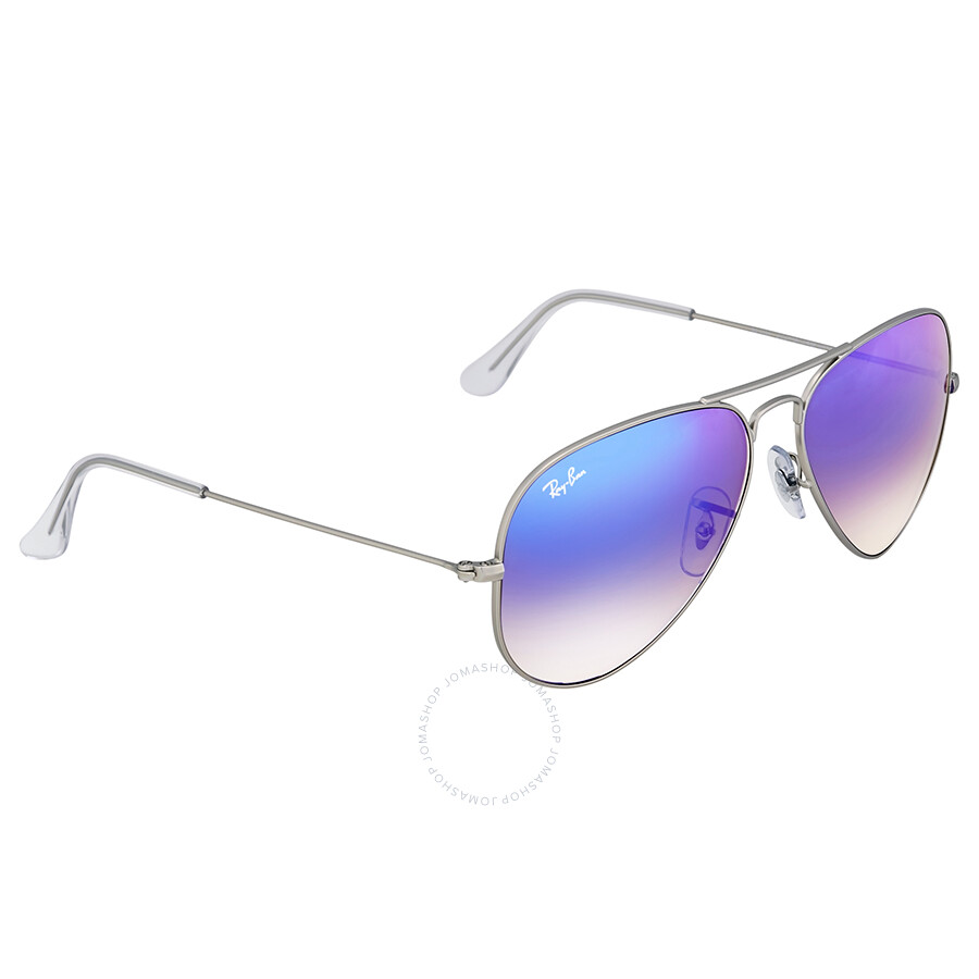 ray ban gradient blue aviator sunglasses