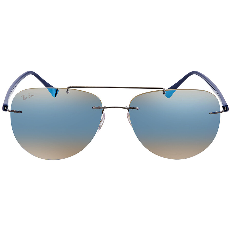 ray ban gradient blue aviator sunglasses