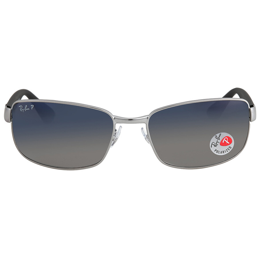 Ray Ban Blue, Grey Gradient Square Polarized Sunglasses RB3478 00478 60 Active RayBan