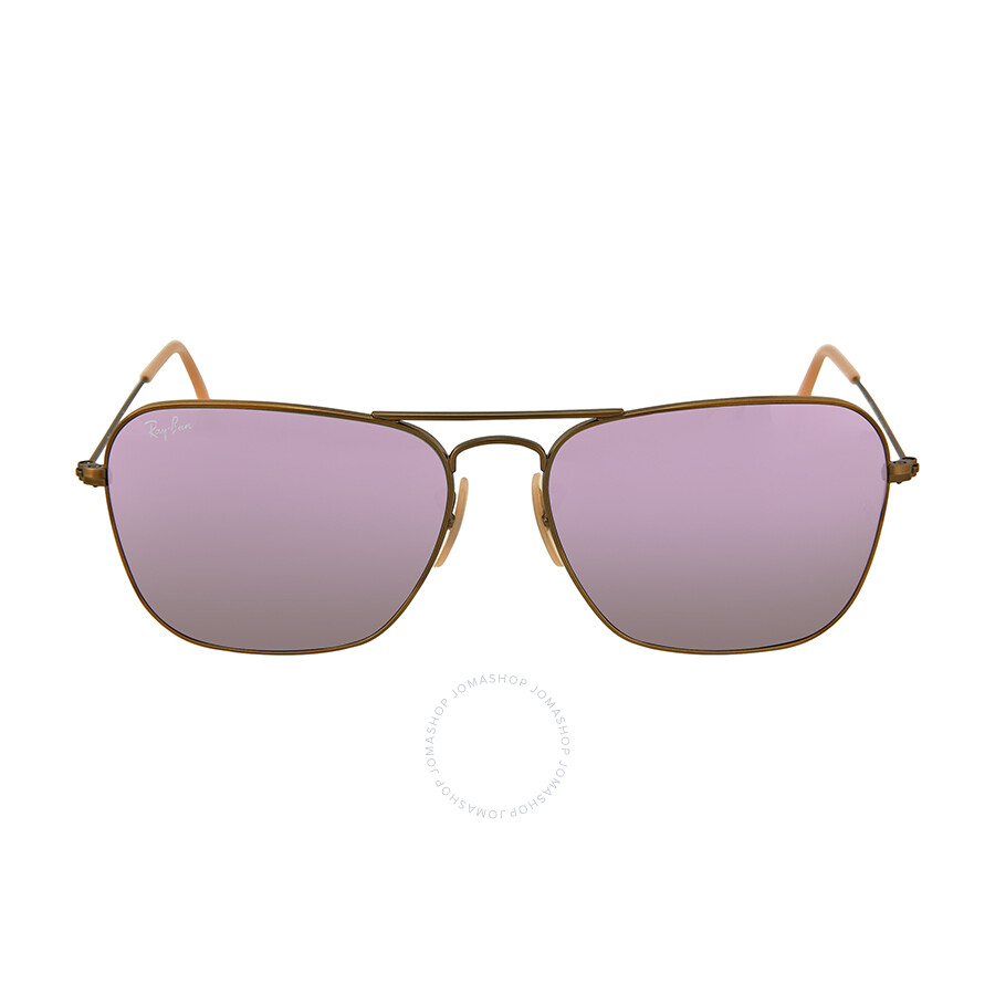 ray ban caravan lilac mirror flash lenses sunglasses rb3136 58 167 4k rb3136_167 4k_58 15