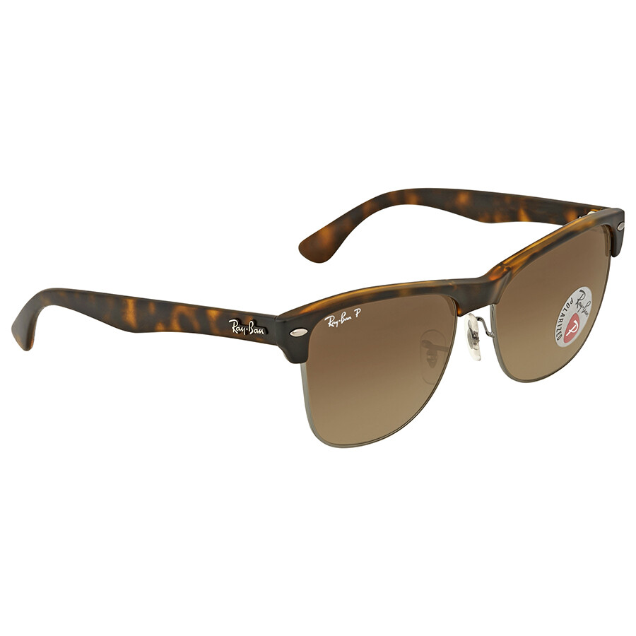 Ray Ban Clubmaster Oversized Polarized Brown Gradient Sunglasses - Clubmaster - Ray-Ban 