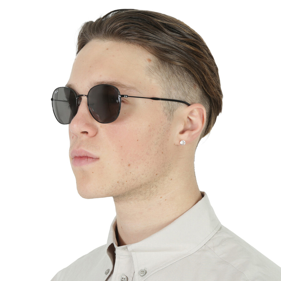 Ray Ban Dark Grey Phantos Unisex Sunglasses Rb3809 002/b1 53 In Black / Dark / Grey