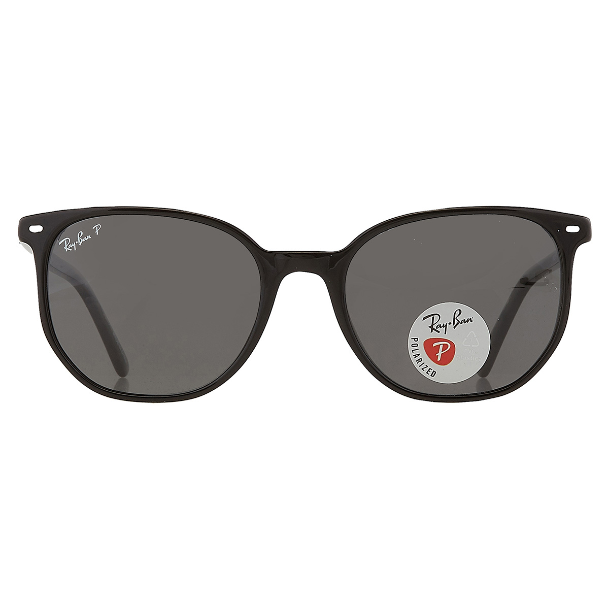 Ray-Ban Elliot Polarized Black Square Unisex Sunglasses RB2197 901