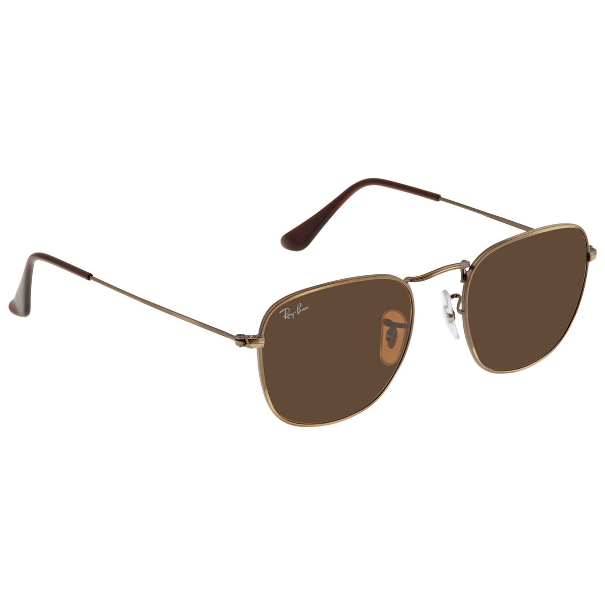 Ray-Ban Frank Antiqued Brown Classic B-15 Square Unisex Sunglasses 