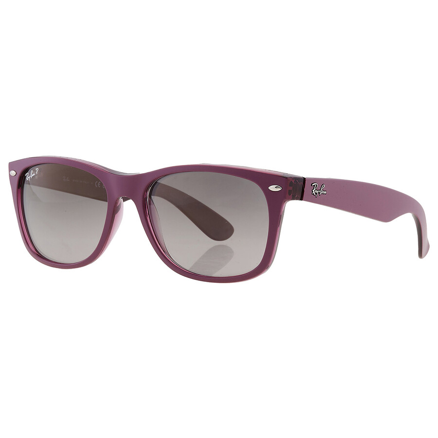 Ray Ban Gray Gradient Polarized Square Unisex Sunglasses Rb2132 6606m3 58 In Gray / Violet