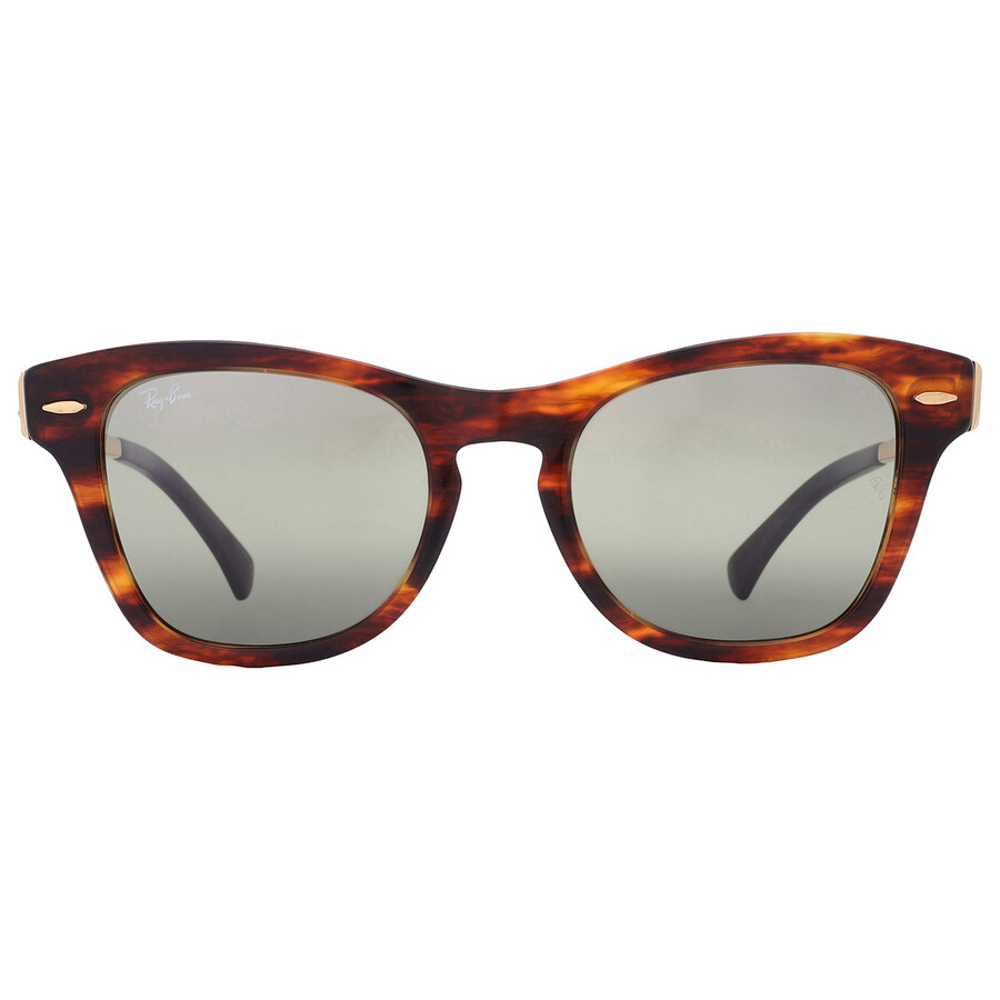 Ray Ban Green Mirror Square Unisex Sunglasses Rb0707s M954/g4 53 In Green