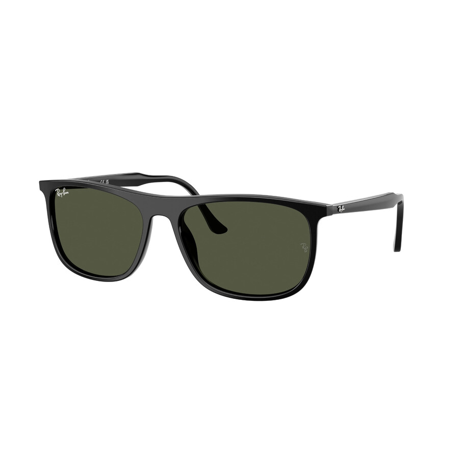 Ray Ban Green Rectangular Unisex Sunglasses Rb2216 901/31 58
