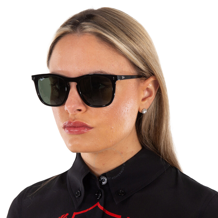 Ray Ban Green Square Unisex Sunglasses Rb2210 901/31 53