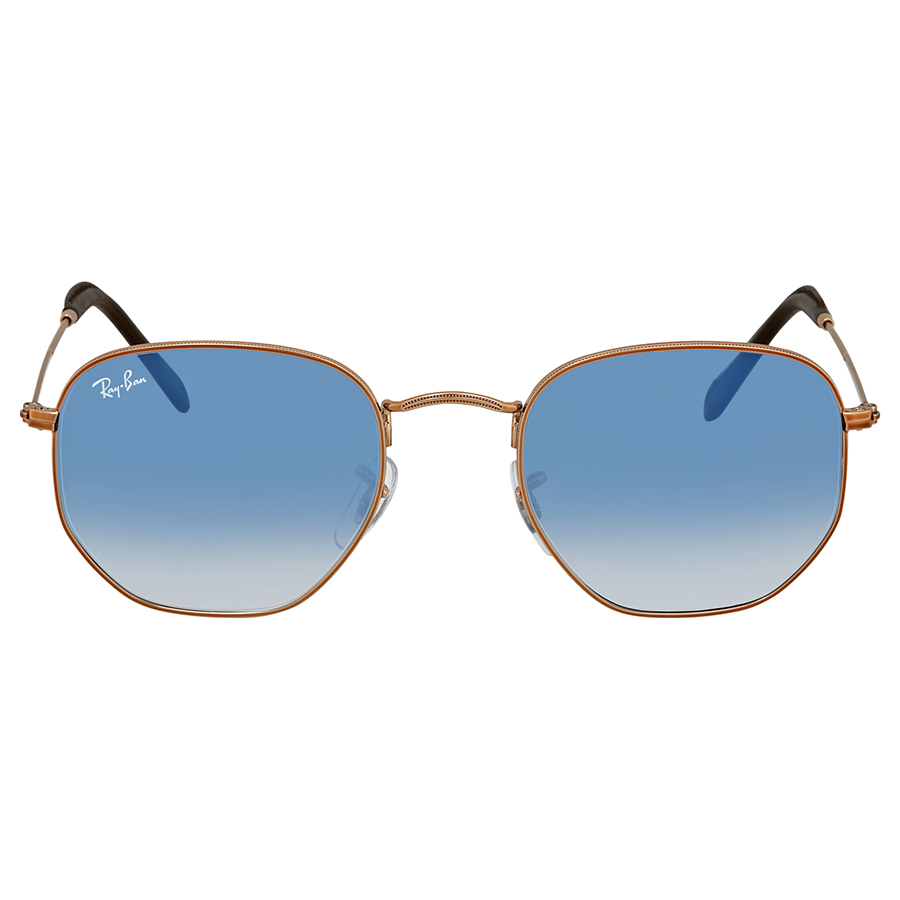 Ray Ban Hexagonal Light Blue Gradient Round Sunglasses RB3548N 90353F 51 - Round - Ray-Ban 