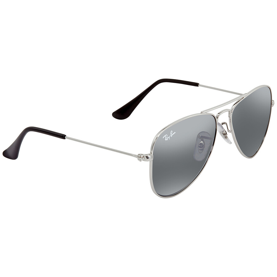 RayBan Junior For Kids Grey Mirror Aviator Sunglasses RJ9506S212/6G