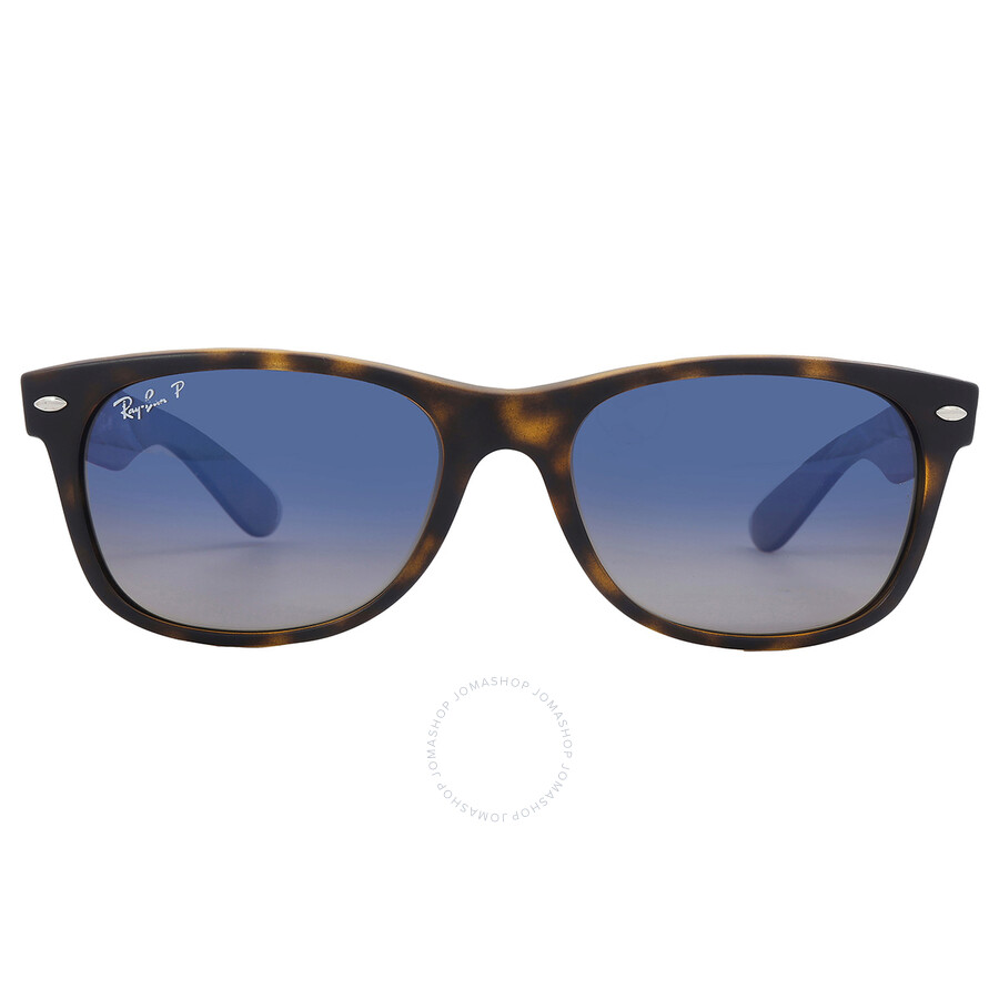 Ray Ban New Wayfarer Polarized Blue Gradient Square Unisex Sunglasses Rb2132 865/78 55