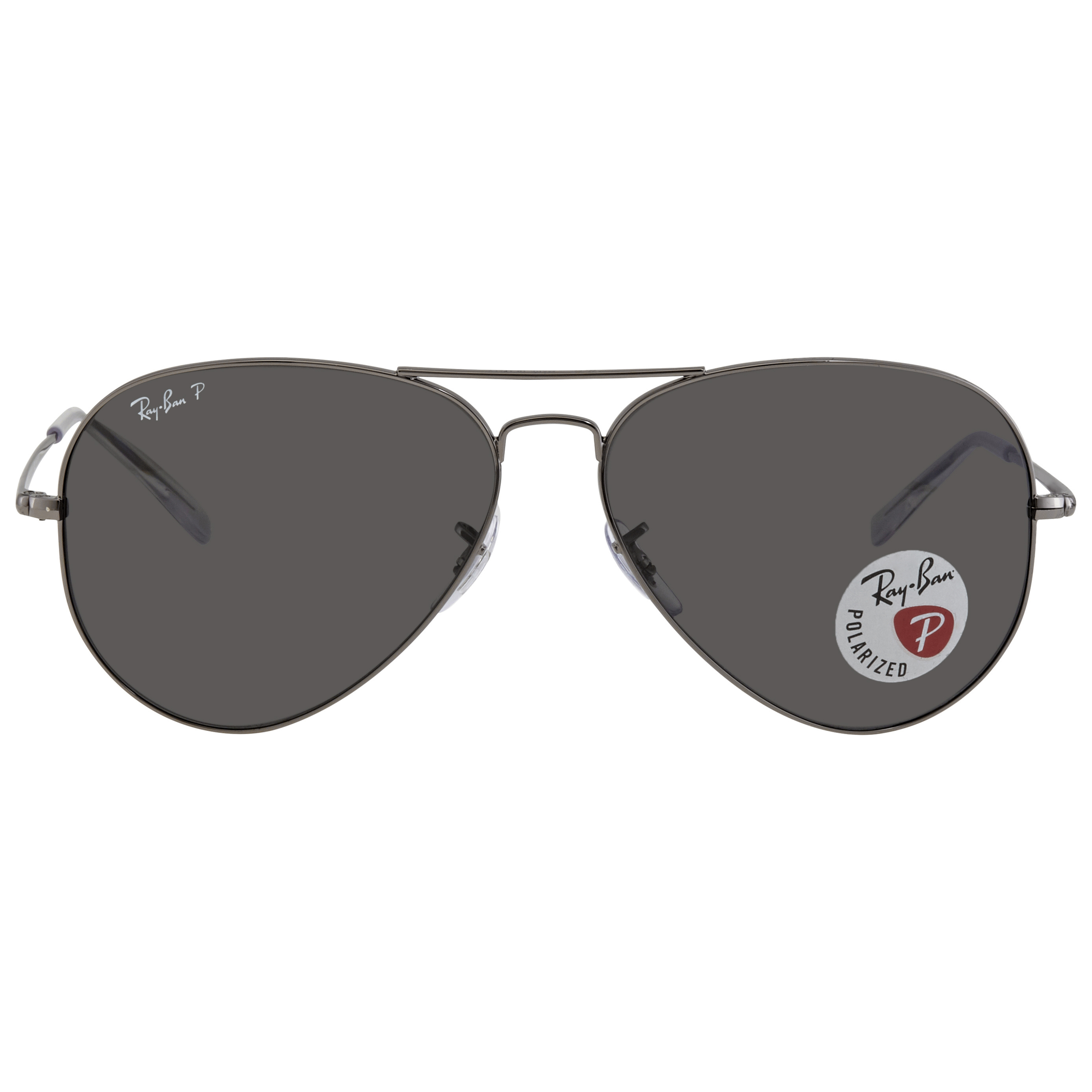 Ray-Ban Polarized Black Aviator Unisex Sunglasses RB3689 004/48 62