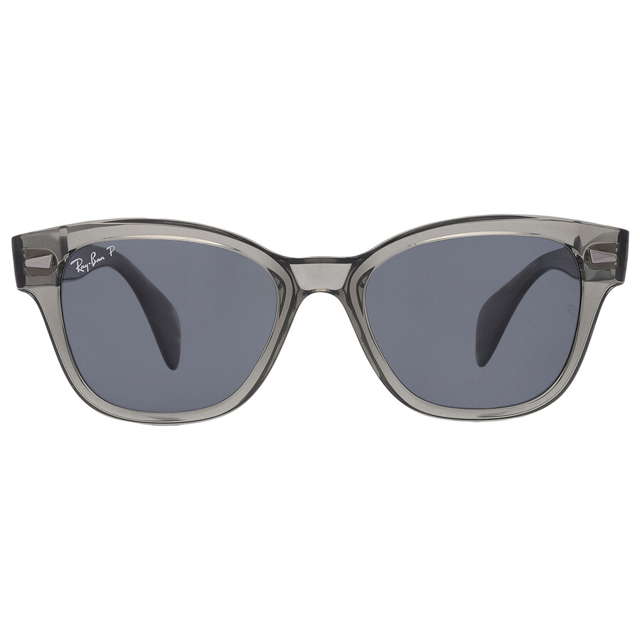 Ray Ban Polarized Dark Blue Square Unisex Sunglasses Rb0880s 66353r 52 In Blue / Dark / Green