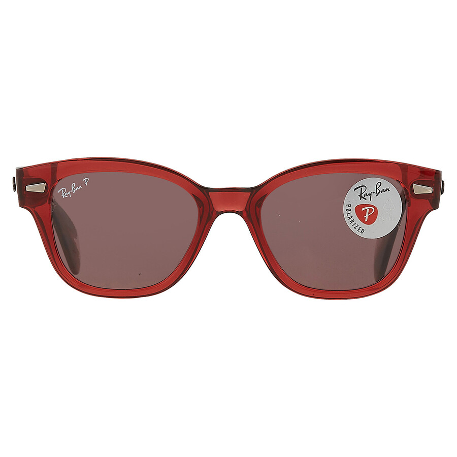 Ray Ban Polarized Dark Violet Square Unisex Sunglasses Rb0880s 6639af 49 In Dark / Ink / Pink / Violet