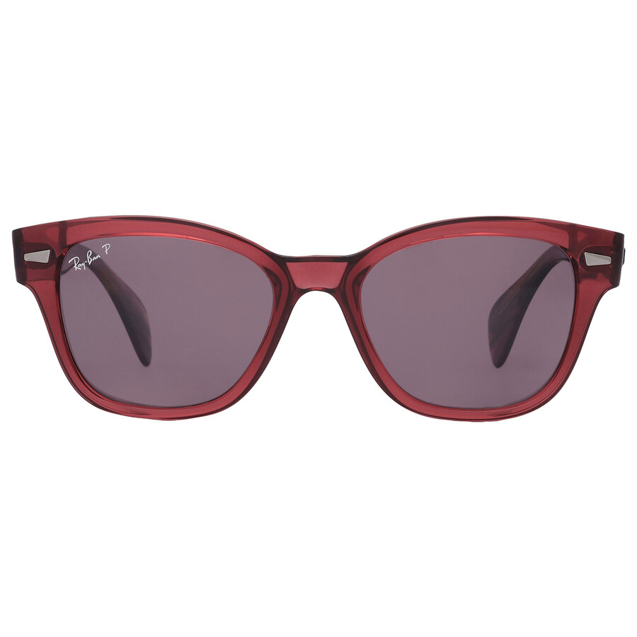 Shop Ray Ban Polarized Dark Violet Square Unisex Sunglasses Rb0880s 6639af 52 In Dark / Ink / Pink / Violet