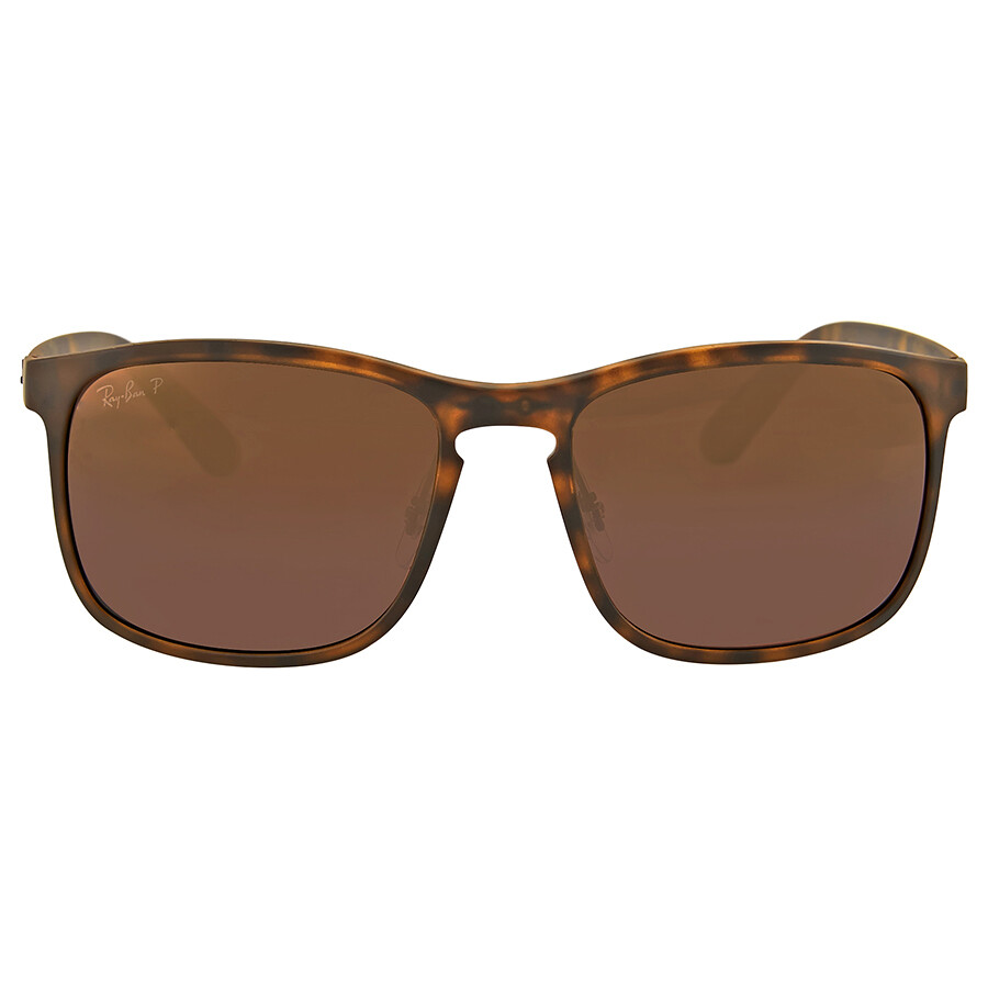 Ray-Ban Polarized Purple Mirror Chromance Square Unisex Sunglasses