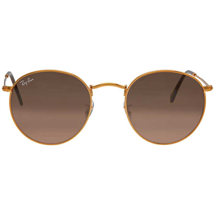 Ray Ban Round Shape Sunglasses In Bronze / Brown / Ink / Pink