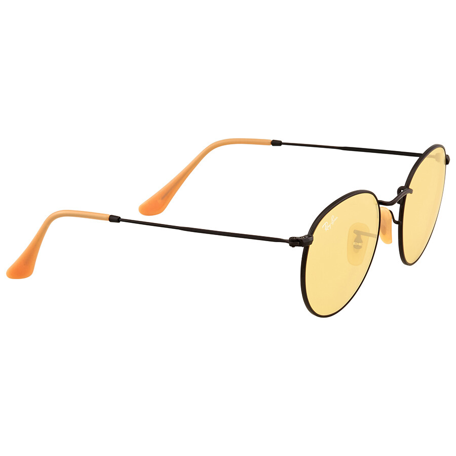 Ray Ban Round Yellow Photochromic Sunglasses RB3447 90664A 50 Round