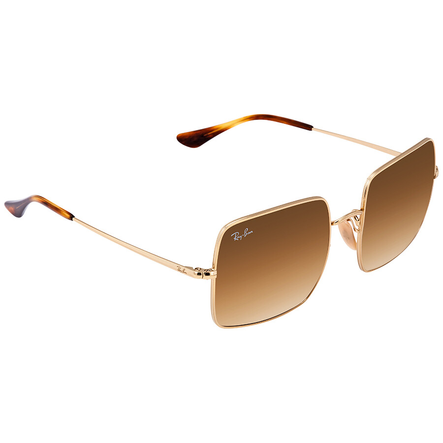 Ray Ban Rb1971 914751 Oversized Square Sunglasses In Brown / Gold