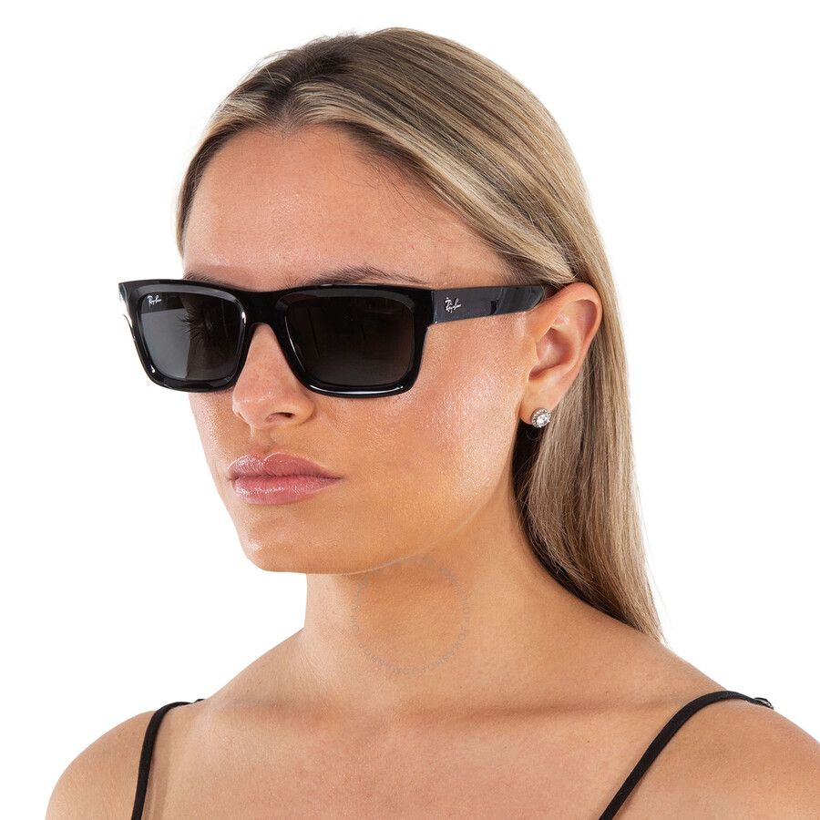 Ray Ban Warren Bio Based Dark Grey Rectangular Unisex Sunglasses Rb4396 667787 54