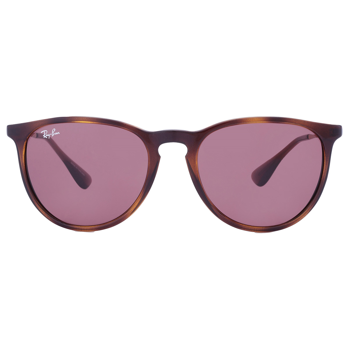 Round violet RayBan sunglasses Ray-Ban Clubround Mineral Flash Lens Violet Sunglasses  main image 4