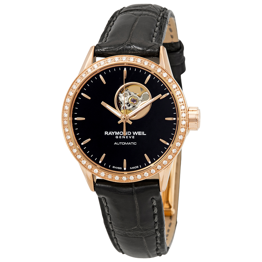Raymond Weil Freelancer Automatic Black Dial Ladies Watch 2410-C5S-20011