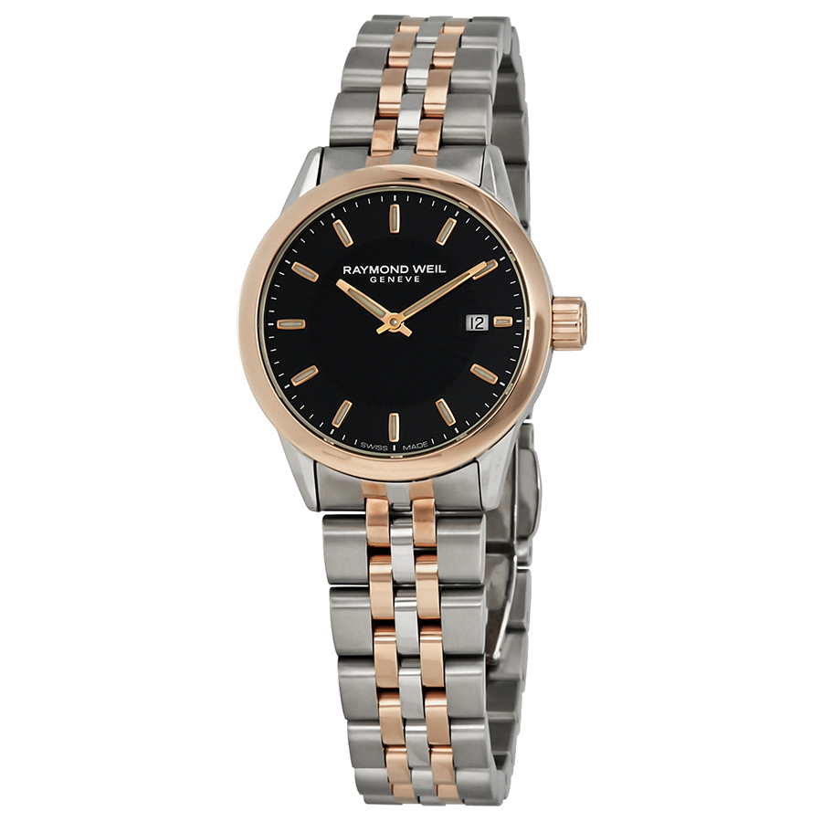Raymond Weil Freelancer Black Dial Ladies Watch 5629-SP5-20021