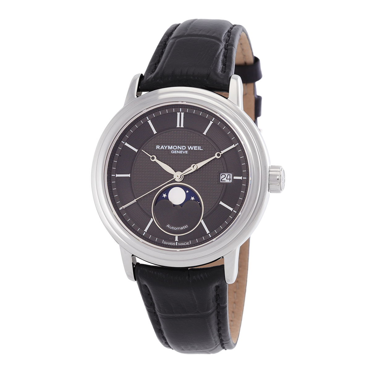 Raymond Weil Maestro Automatic Moon Phase Grey Dial Men's Watch 2879-STC-60001