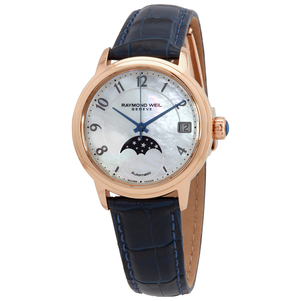 Raymond Weil Maestro Automatic White Mother of Pearl Dial Ladies Watch 2139-P53-05909