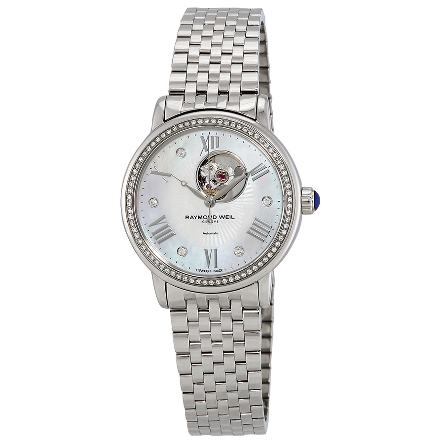 Raymond Weil Maestro Mother of Pearl Diamond Dial Ladies Watch 2627-STS-00965