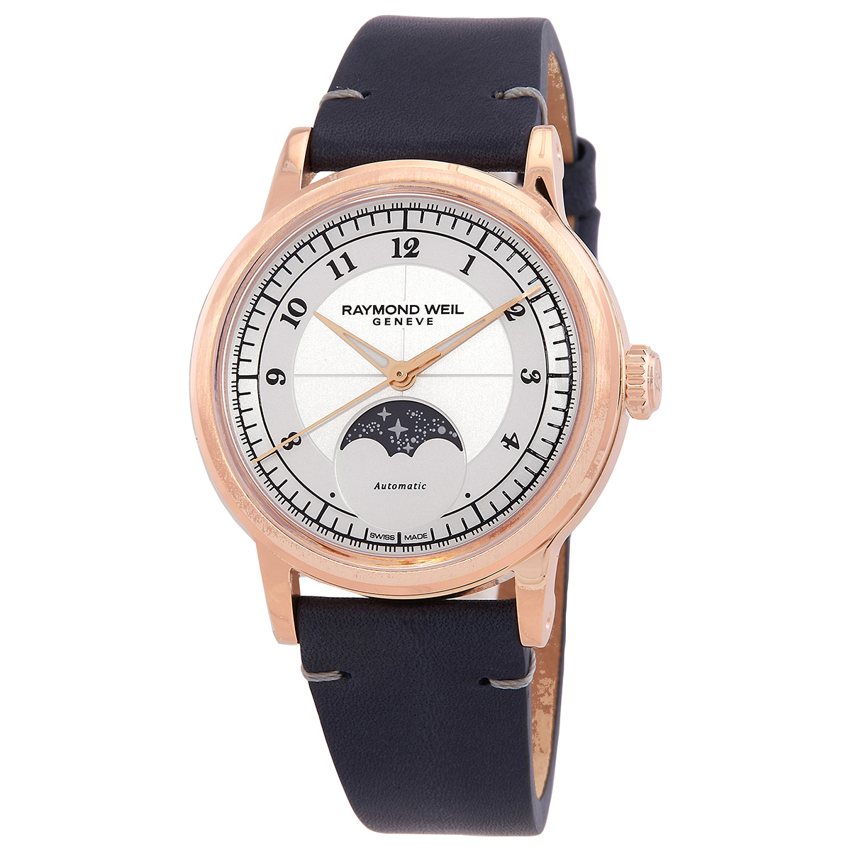 Raymond Weil Millesime Automatic Moon Phase Silver Dial Ladies